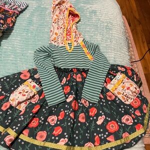 Matilda Jane Green and Floral Kids Casual Dress